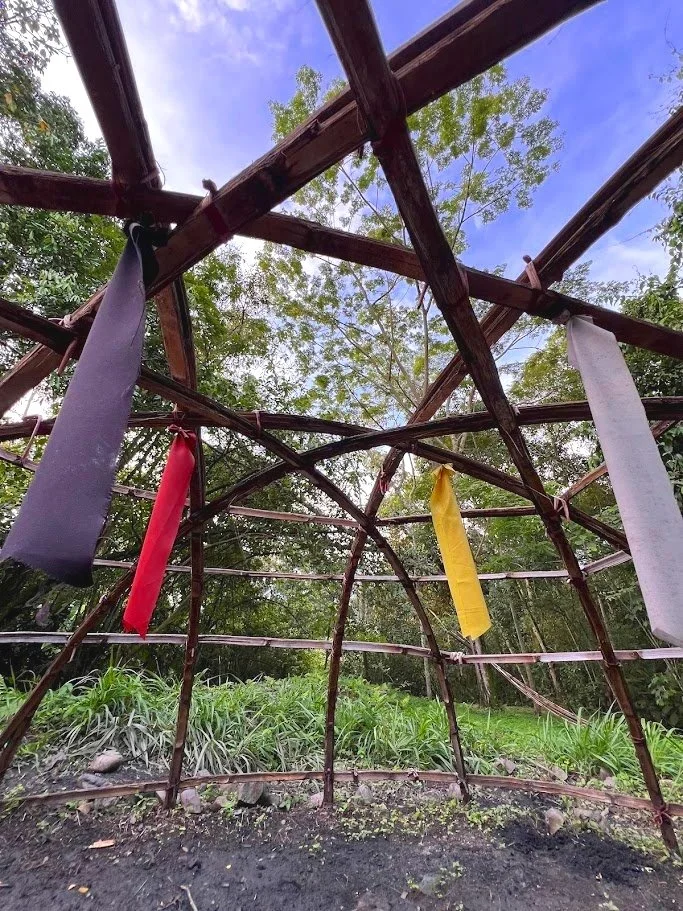 The sweat lodge frame