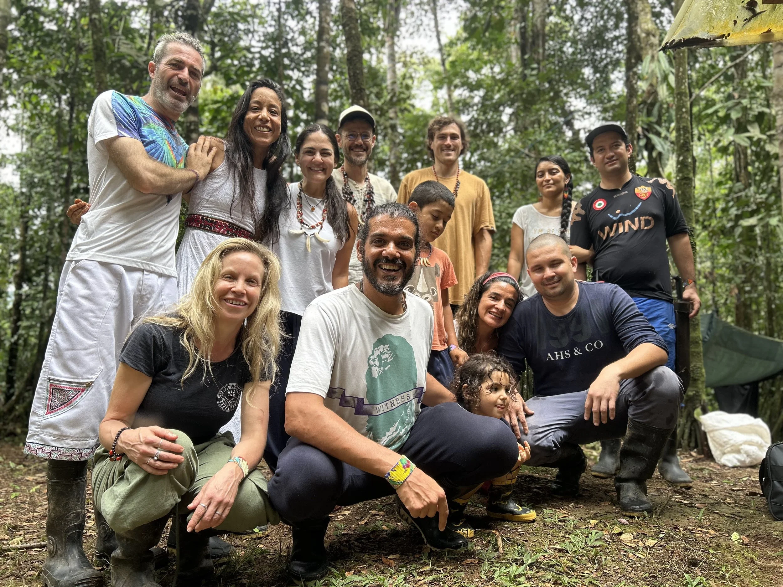 The ZiruYai community gathered in the jungle